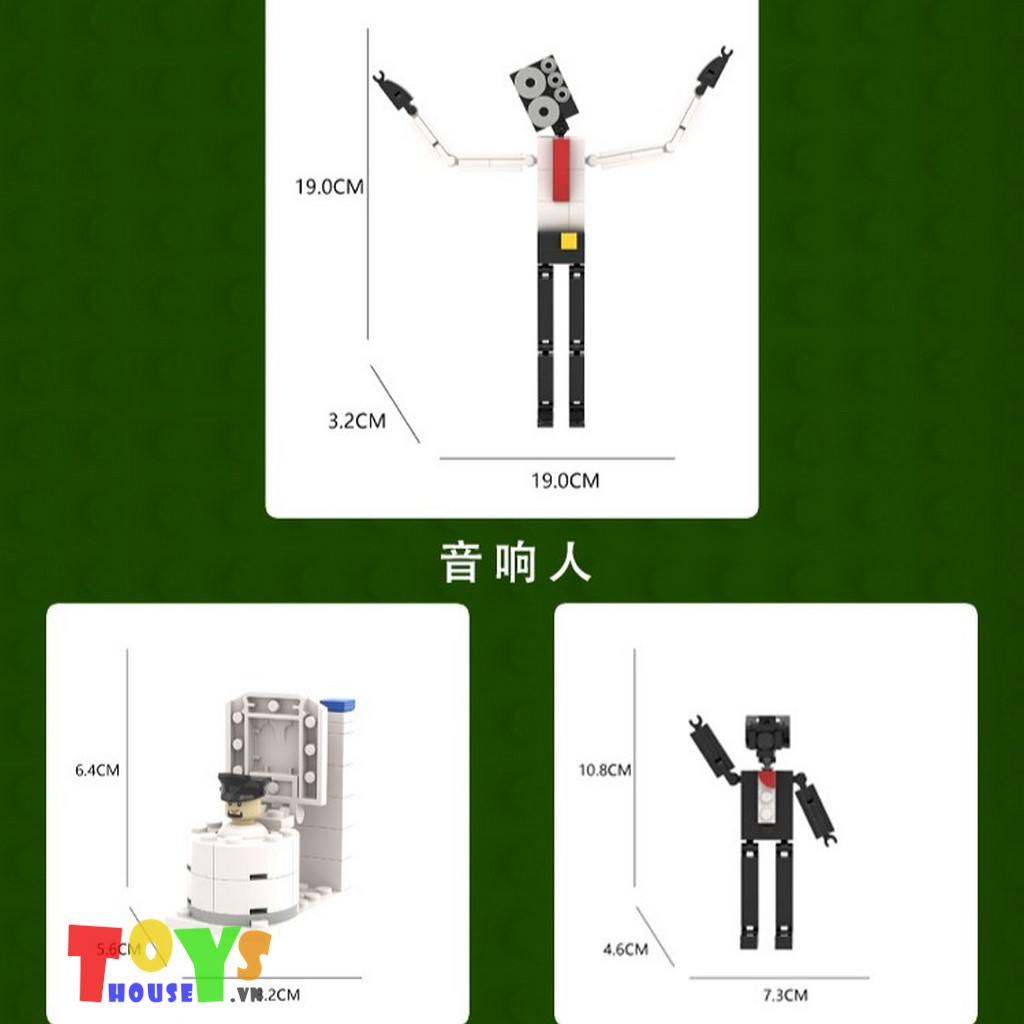 Đồ chơi lắp ráp Skibidi Toilet, Camera man, TV man