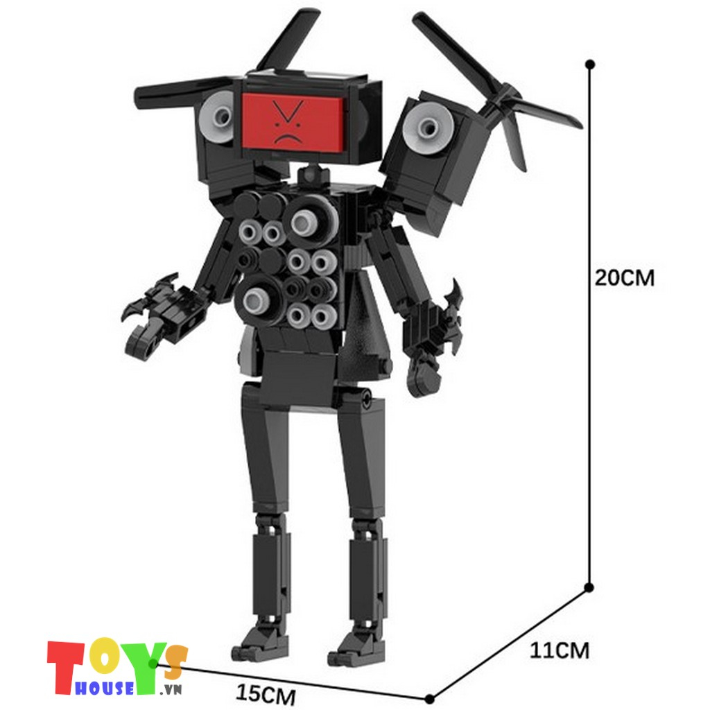 Đồ chơi lắp ráp Skibidi Toilet, Camera man, TV man