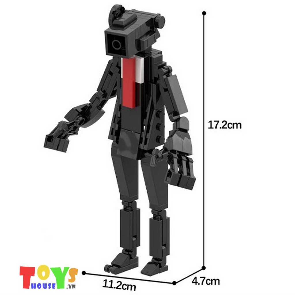 Đồ chơi lắp ráp Skibidi Toilet, Camera man, TV man