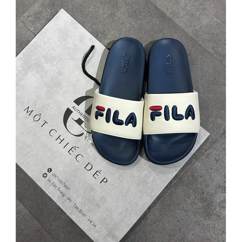 DÉP FILA CARINO THAILAND LÓT BÔNG LOGO THÊU   - FILA CHÍNH HÃNG UNISEX NAM NỮ  - CÓ BILL MUA HÀNG