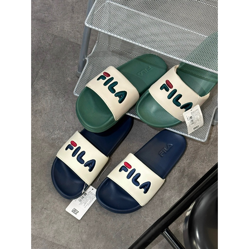 DÉP FILA CARINO THAILAND LÓT BÔNG LOGO THÊU   - FILA CHÍNH HÃNG UNISEX NAM NỮ  - CÓ BILL MUA HÀNG