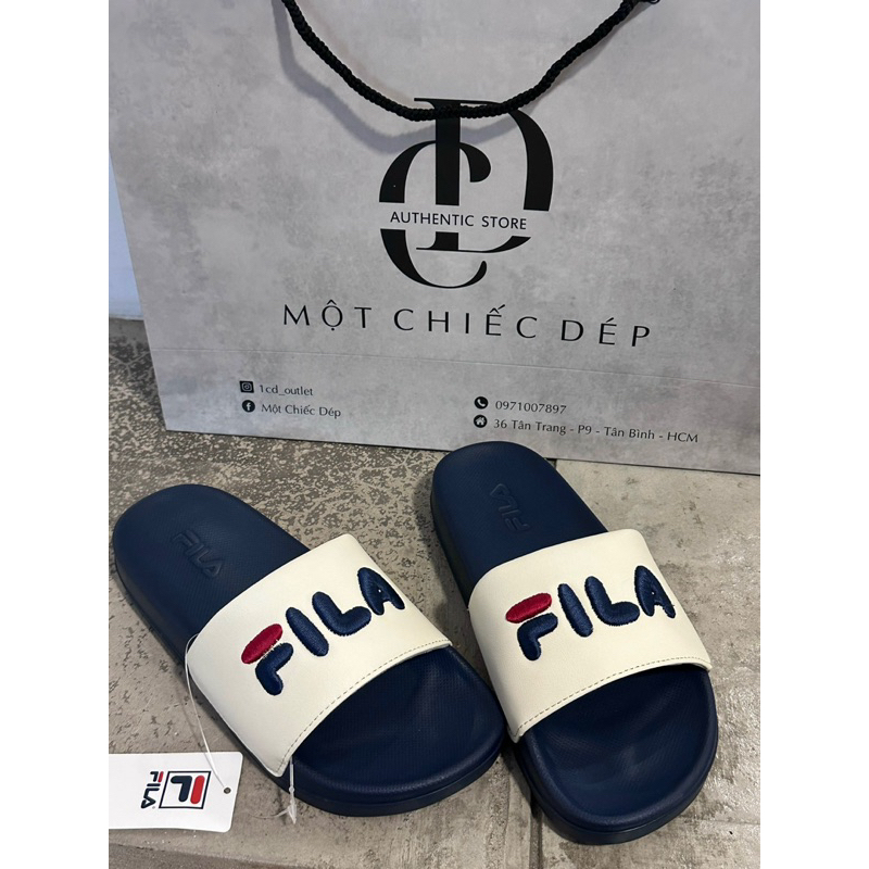 DÉP FILA CARINO THAILAND LÓT BÔNG LOGO THÊU   - FILA CHÍNH HÃNG UNISEX NAM NỮ  - CÓ BILL MUA HÀNG