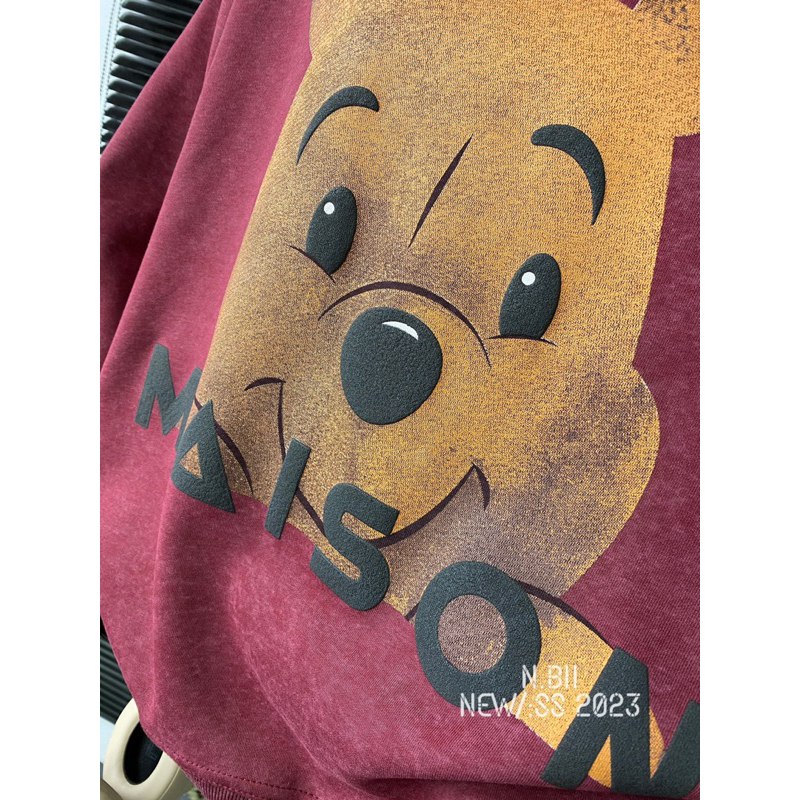 Áo Sweater gấu pooh chất vải nhám hàng QCL1