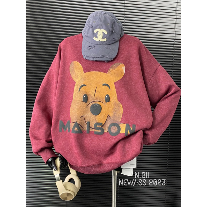 Áo Sweater gấu pooh chất vải nhám hàng QCL1