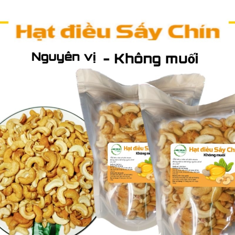 Hạt điều sấy chín nguyên vị / hạt điều sạch vỏ, loại ngon thơm bùi ngọt béo giòn