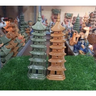 Tháp văn xương trang trí bể cá,non bộ.Tháp cao 27cm