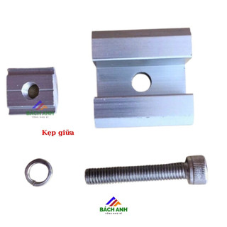 Kẹp giữa lắp đặt tấm pin NLMT(đủ phụ kiện)