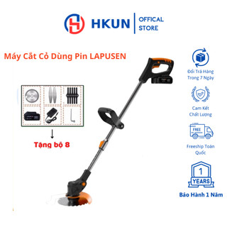 Máy cắt cỏ dùng pin LAPUSEN 198v, máy phát cỏ cầm tay tặng bộ 8 lưỡi cắt