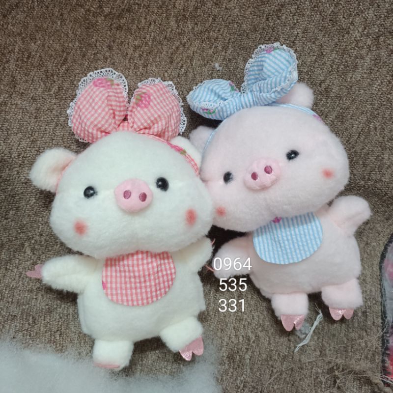 Gấu bông heo nơ 20_25cm