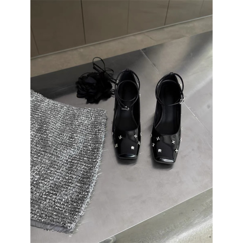 ❤️GIÀY CAO GÓT MŨI VUÔNG ĐÍNH HOẠ TIẾT GÓT 4CM MỚI