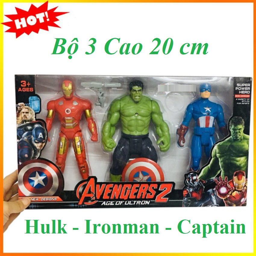Siêu nhân mô hình siêu anh hùng avenger đa dạng nhân vật cử động khớp đèn led siêu sáng