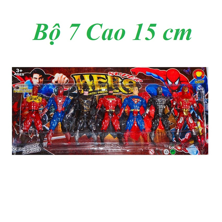 Siêu nhân mô hình siêu anh hùng avenger đa dạng nhân vật cử động khớp đèn led siêu sáng