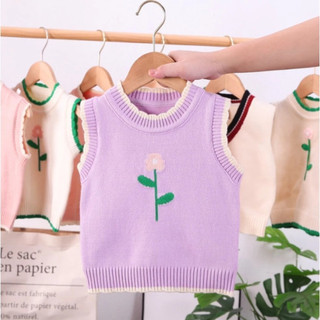 Áo gile len bé gái 6 tháng- 6 tuổi