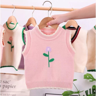 Áo gile len bé gái 6 tháng- 6 tuổi