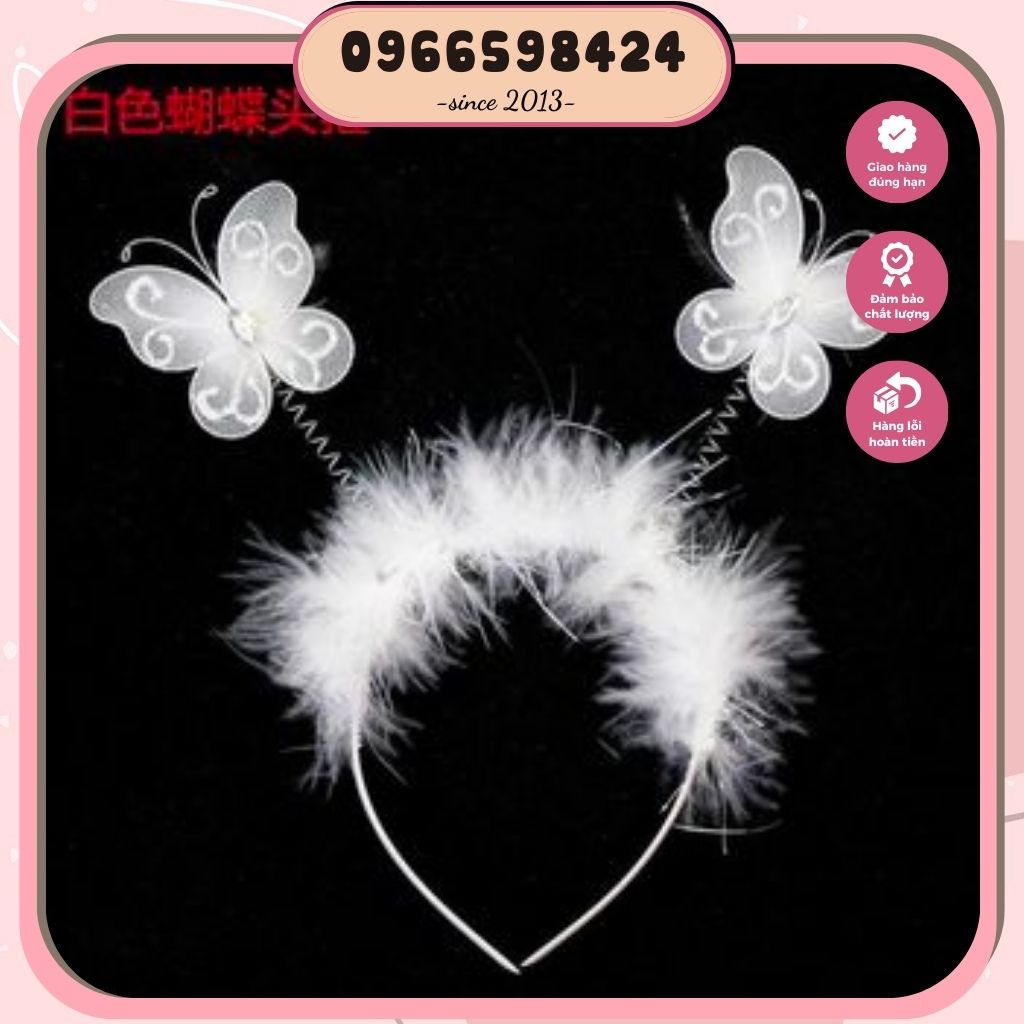Bờm cho bé thiết kế hình con bướm siêu xinh, tỉ mỉ, chắc chắn