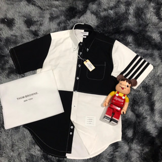 TB - ÁO SƠ MI NAM NỮ TAY NGẮN OXFORD THOM BROWN, PATCHWORK 4 MẢNH, NHIỀU MÀU, ĐỦ TAGS, CỜ SAU GÁY, MENSWEAR WOMENSWEAR