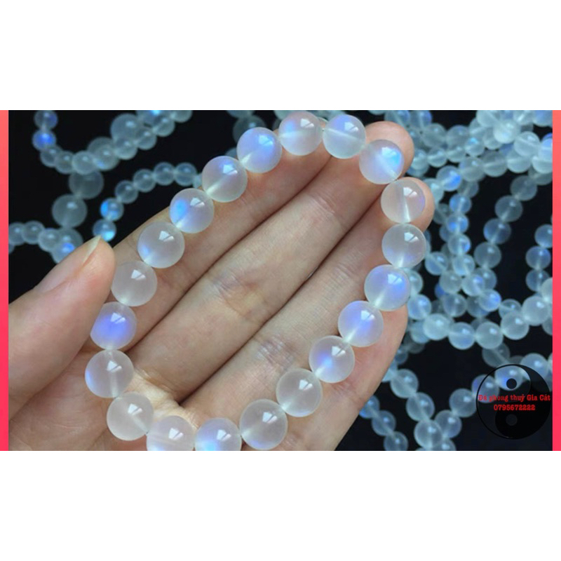 Vòng tay đá mặt trăng siêu vip kiểm định siêu ánh trong