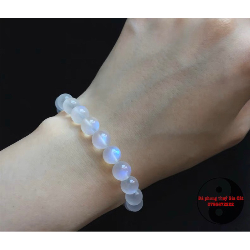 Vòng tay đá mặt trăng siêu vip kiểm định siêu ánh trong