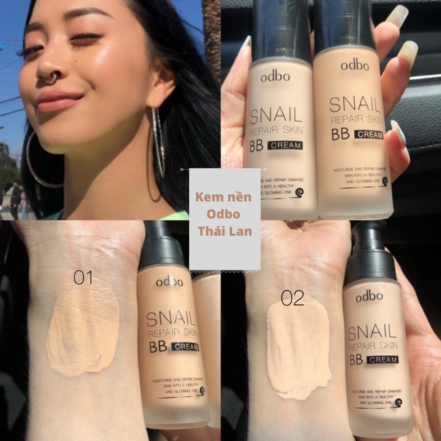 Kem Nền BBcream Odbo Snail Repair Skin OD411 Chiết Suất Ốc Sên Giúp Da Mịn Đẹp June6.vn