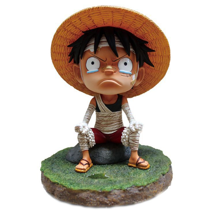 Mô hình One Piece Ace lúc nhỏ - mô hình ace bị thương chibi decor trang trí bàn học phòng ngủ cao 12cm full box