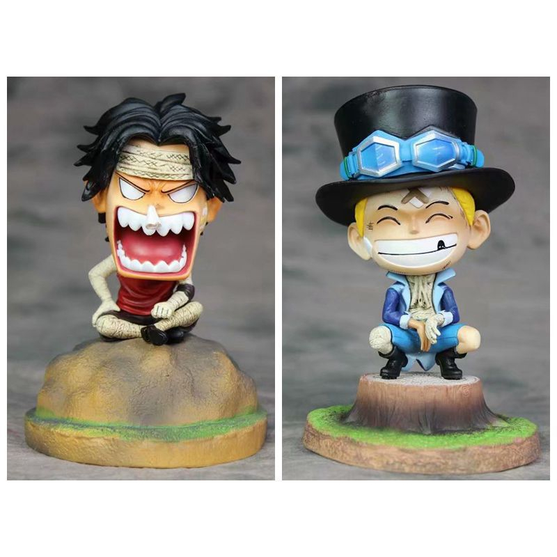 Mô hình One Piece Ace lúc nhỏ - mô hình ace bị thương chibi decor trang trí bàn học phòng ngủ cao 12cm full box