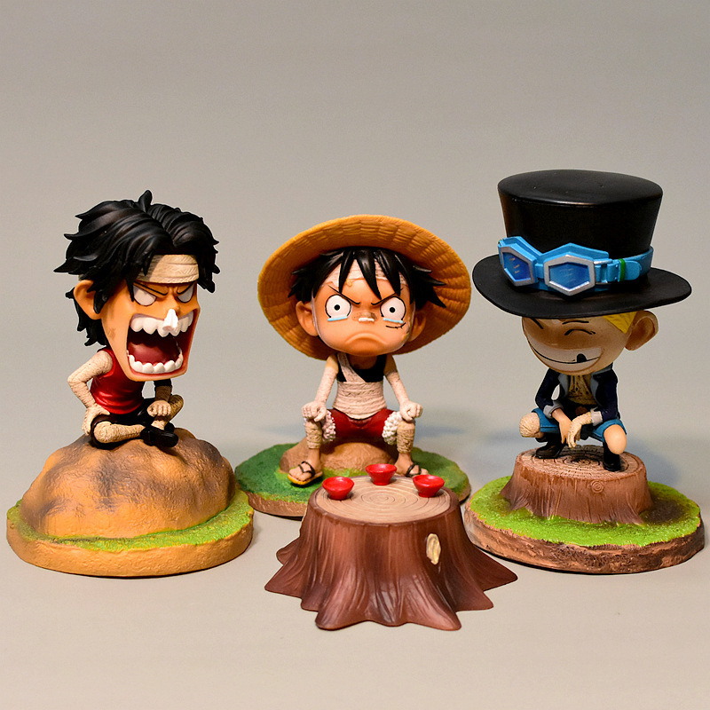 Mô hình One Piece Ace lúc nhỏ - mô hình ace bị thương chibi decor trang trí bàn học phòng ngủ cao 12cm full box