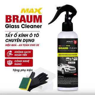 Dung Dịch Tẩy Ố Kính Ô Tô Chuyên Dụng Braum Max, Tẩy Mốc Kính Ô Tô, Tẩy Cặn Canxi Kính Ô Tô, Vảy Cá, Ố Cầu Vồng