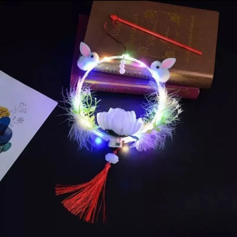 Đèn lồng giỏ tre con thỏ có đèn phát sáng đèn lồng trung thu mẫu mới nhất 2023