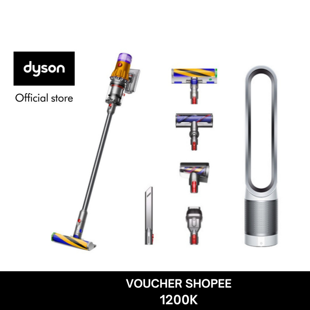 Combo Máy hút bụi Dyson V12 Detect Slim Absolute và Máy lọc không khí Dyson Pure Cool TP00