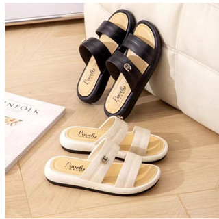 Dép nữ 2 quai ngang đế cao su non mềm dẻo đế dày 3cm