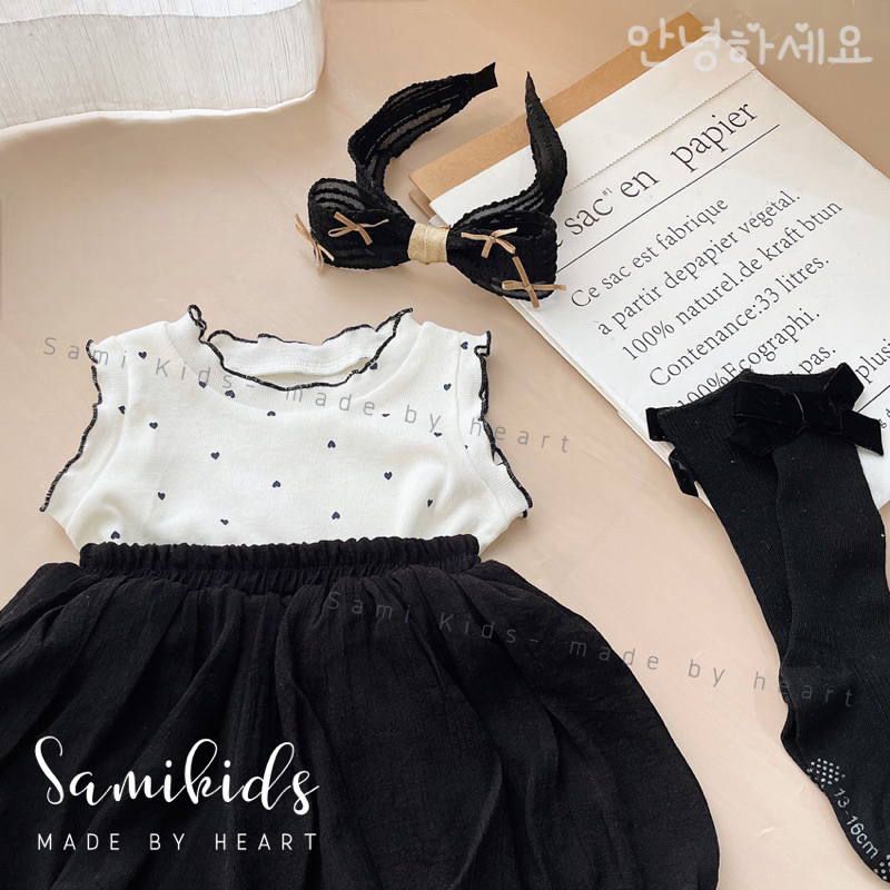 Áo thun bèo phong cách Korea cho bé gái 4-16kg SAMIKIDS