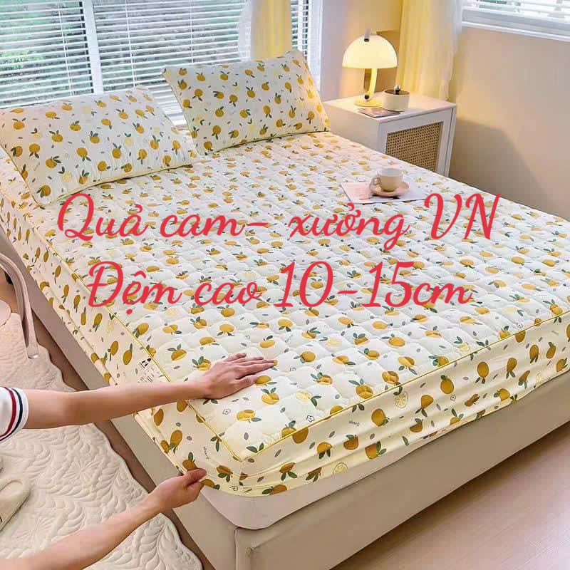 Bộ ga gối 3 Món Cotton đũi dệt bông xơ đậu nành ga gối trần bông đũi cotton, kèm 2 vỏ gối.