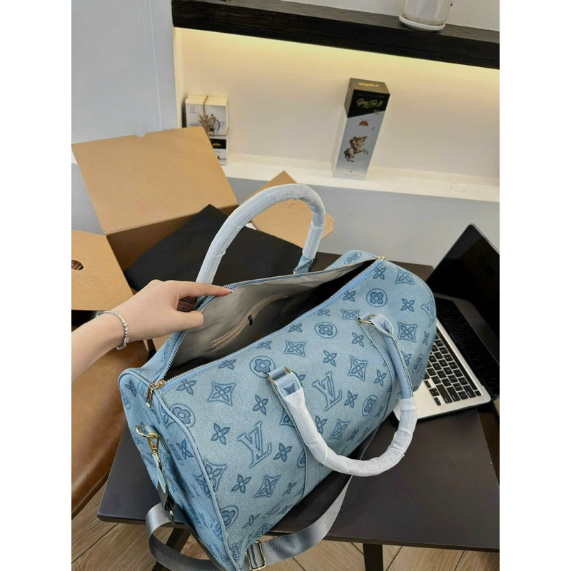 Túi du lịch, túi trống hoạ tiết hoa sao bò túi xách tay đeo chéo đa năng tiện lợi, thích hợp làm túi đi công tác đi làm