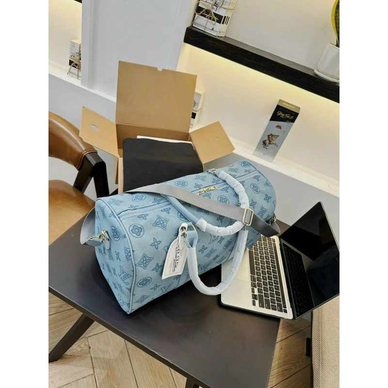 Túi du lịch, túi trống hoạ tiết hoa sao bò túi xách tay đeo chéo đa năng tiện lợi, thích hợp làm túi đi công tác đi làm