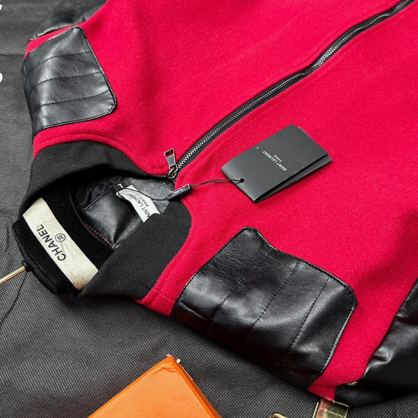 Áo Khoác Bomber phối da đẳng cấp cho mùa đông NeWW 2023 Hàng không đụng chợ