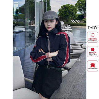 Áo Khoác Dù Lửng Bomber Nữ Dáng Ngắn Croptop - Áo Gió Lửng 2 Lớp Có Túi Trong Tady Unisex