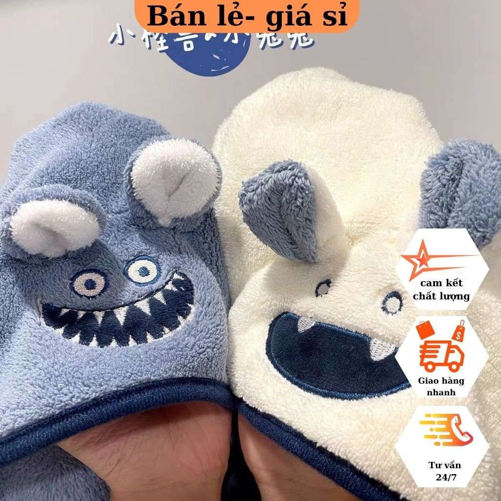 KHĂN QUẤN KHÔ TÓC  MẪU MỚI  HÌNH THÚ, MŨ Ủ TÓC KUTE NHIỀU MÀU