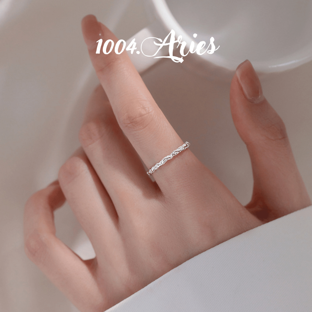 Nhẫn nữ S925 kiểu xoắn basic - 1004.ARIES
