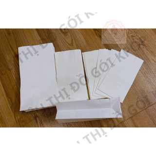 Túi Giấy Trắng Túi Giấy Kraft Túi Kraft trắng miệng răng cưa