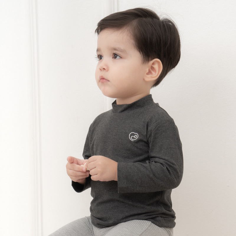 Áo dài tay cao cổ BU Baby cho bé chất liệu sợi gỗ sồi - Molist BMD310902 | Quần áo BU Baby chính hãng