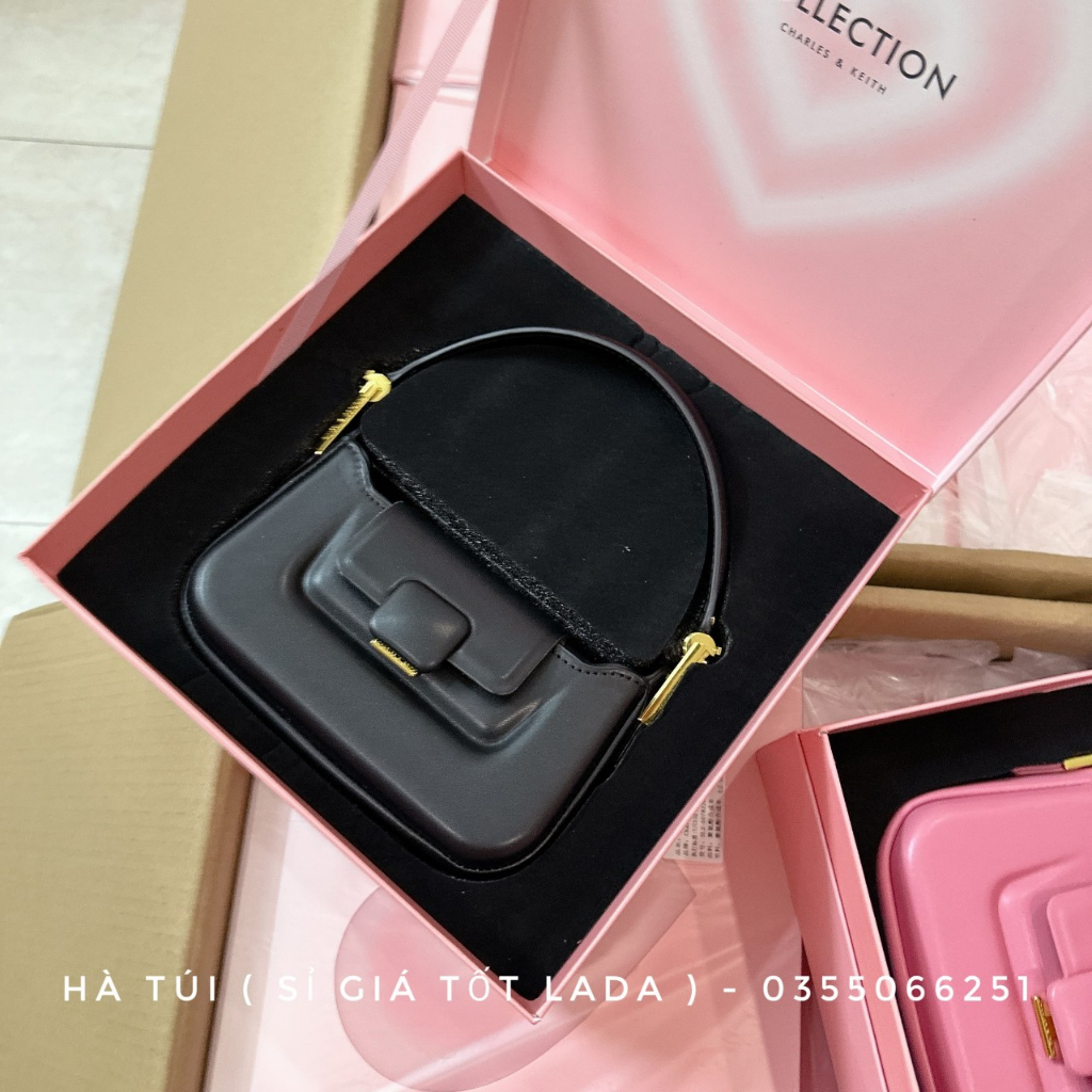Túi Cê ka quai xách nắp gập vuông new Sz 20