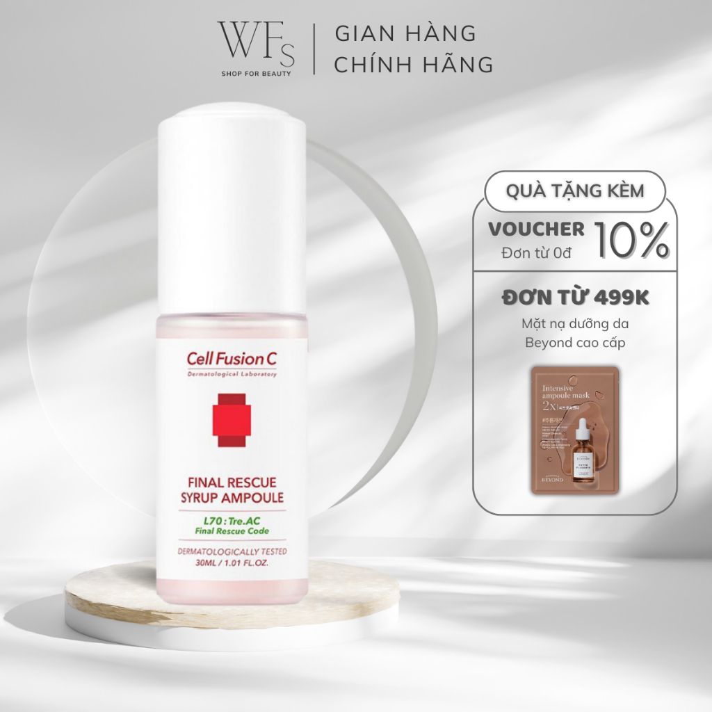 Tinh chất chăm sóc da nhờn mụn CELL FUSION C Final Rescue Syrup Ampoule