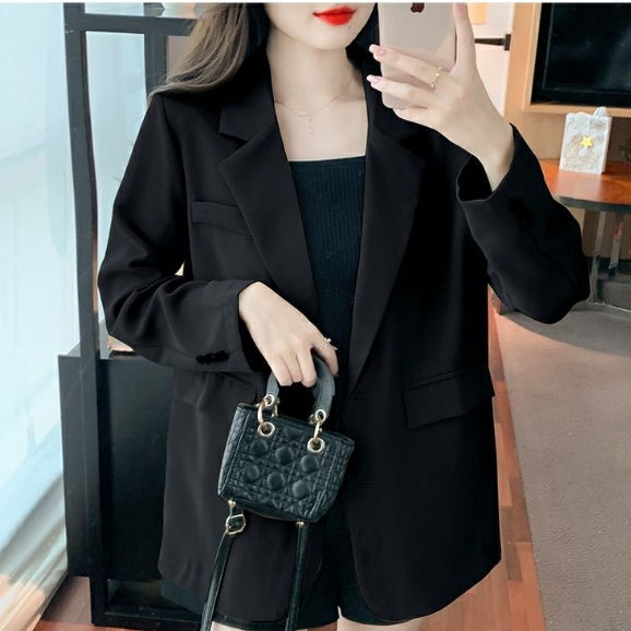 Áo Vest Blazer Tay Dài Bigsize Phom Rộng Chất Vải Mềm Mịn Phong Cách Công Sở VET6