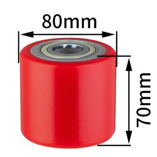 Bánh xe nâng tay PU80x70, bánh xe đẩy hàng