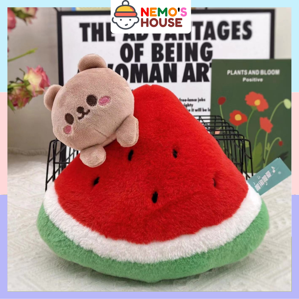 Gấu bông trái cây mini đáng yêu cho bé, thú nhồi bông trái cây mix con vật dễ thương, nhiều size và kiểu dáng xinh xắn