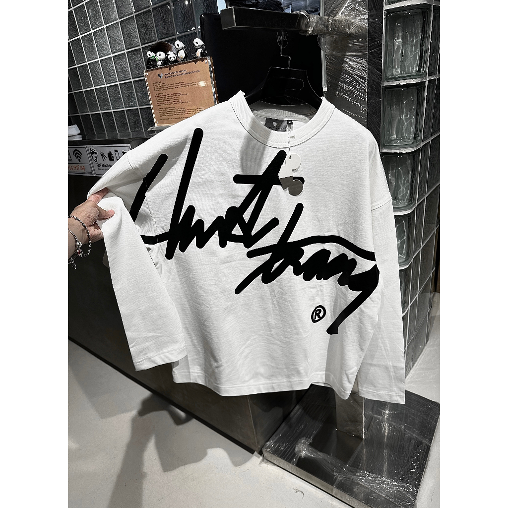 ÁO THUN boxy tay dài LS Long Tee trắng CHUOTTRANG