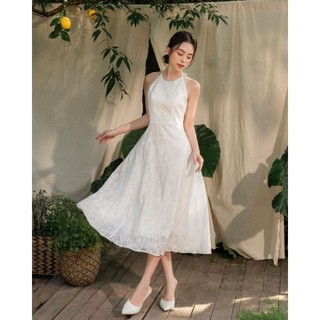 váy maxi cổ yếm