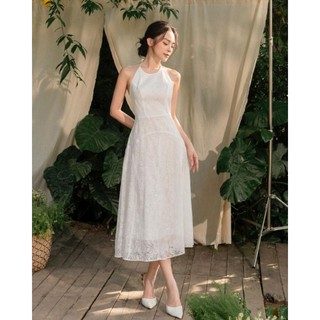 váy maxi cổ yếm