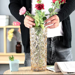 Lọ hoa thủy tinh vân hình trụ