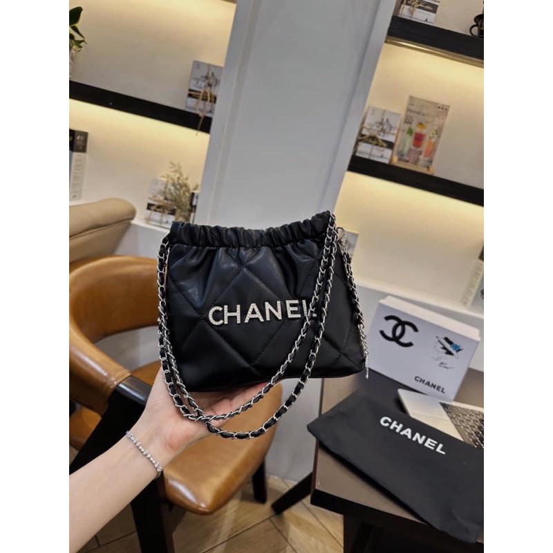 Túi chen nồ shopping phối xích logo size22